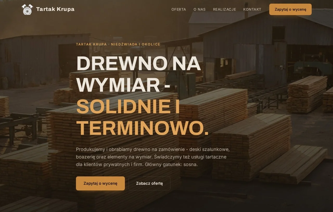 Website - Sawmill and wood processing