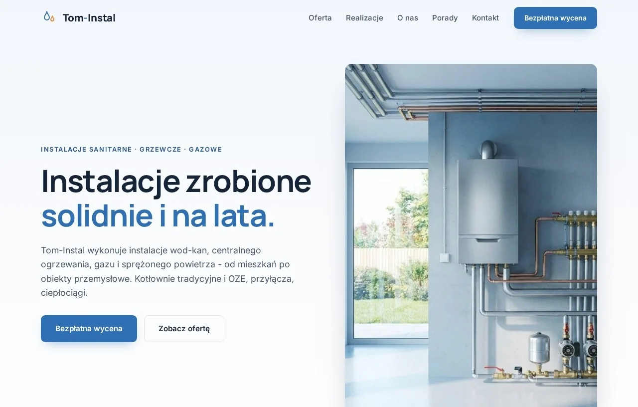 Website - Sanitary and heating installations