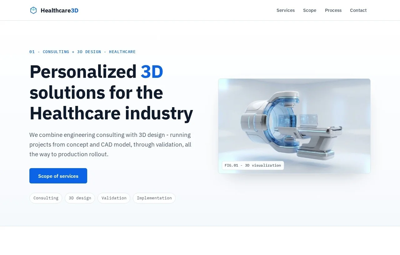 Website - Consulting and 3D design