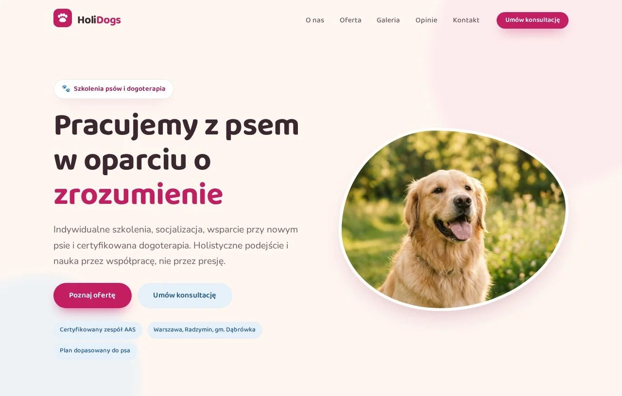 Website - Dog training and dog therapy